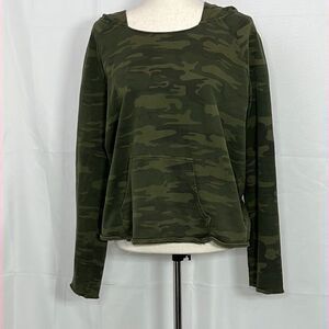 SANCTUARY Camo Road Tripper Hoodie Women’s S Green EUC